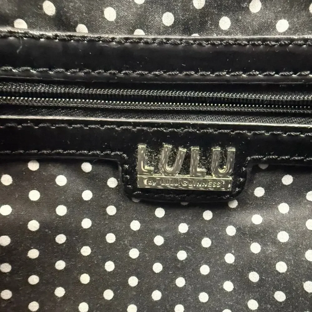 Lulu by Lulu Guinness London Print Tote Bag w/ Pouch Matching Black Yellow White - Picture 16 of 16
